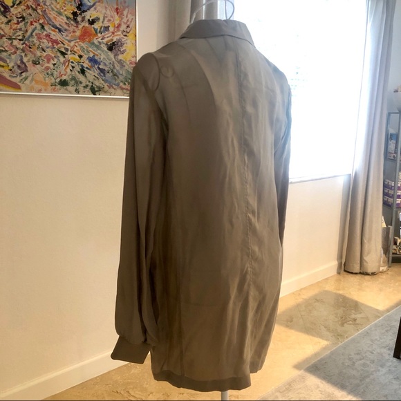 Tibi Button Iridescent Cream Colored Blazer Knit Cuffs NWT - Picture 10 of 13